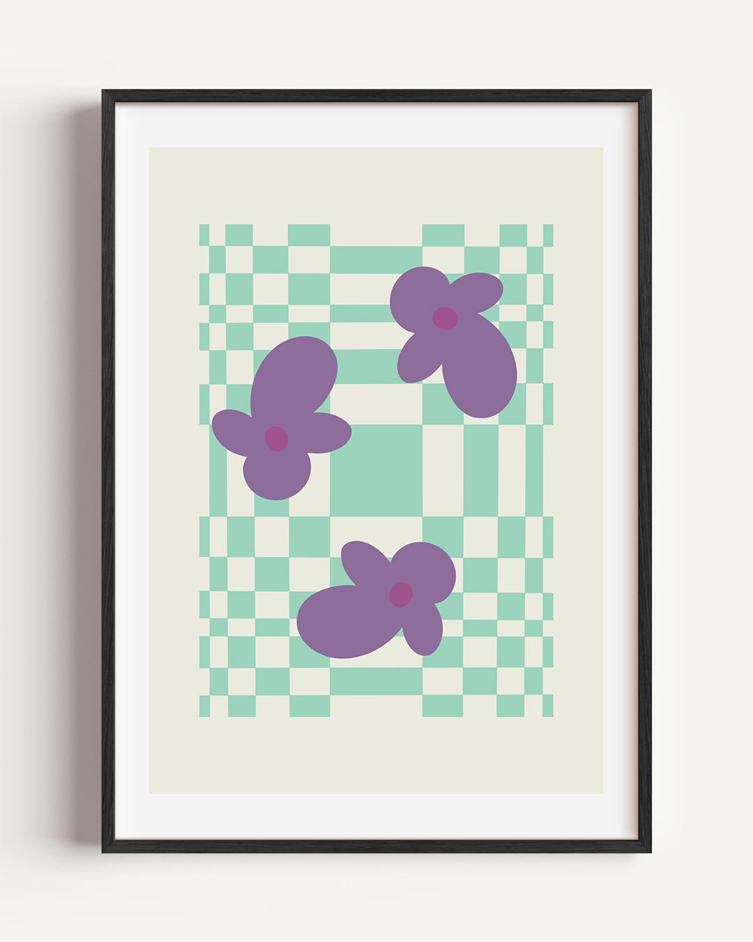 Vrolijke Bloemen – moderne portret poster als wanddecoratie