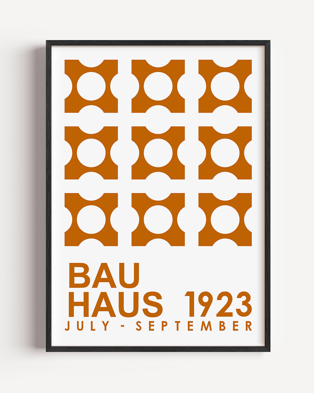 Vormritme en kleur – staande Bauhaus poster als wanddecoratie