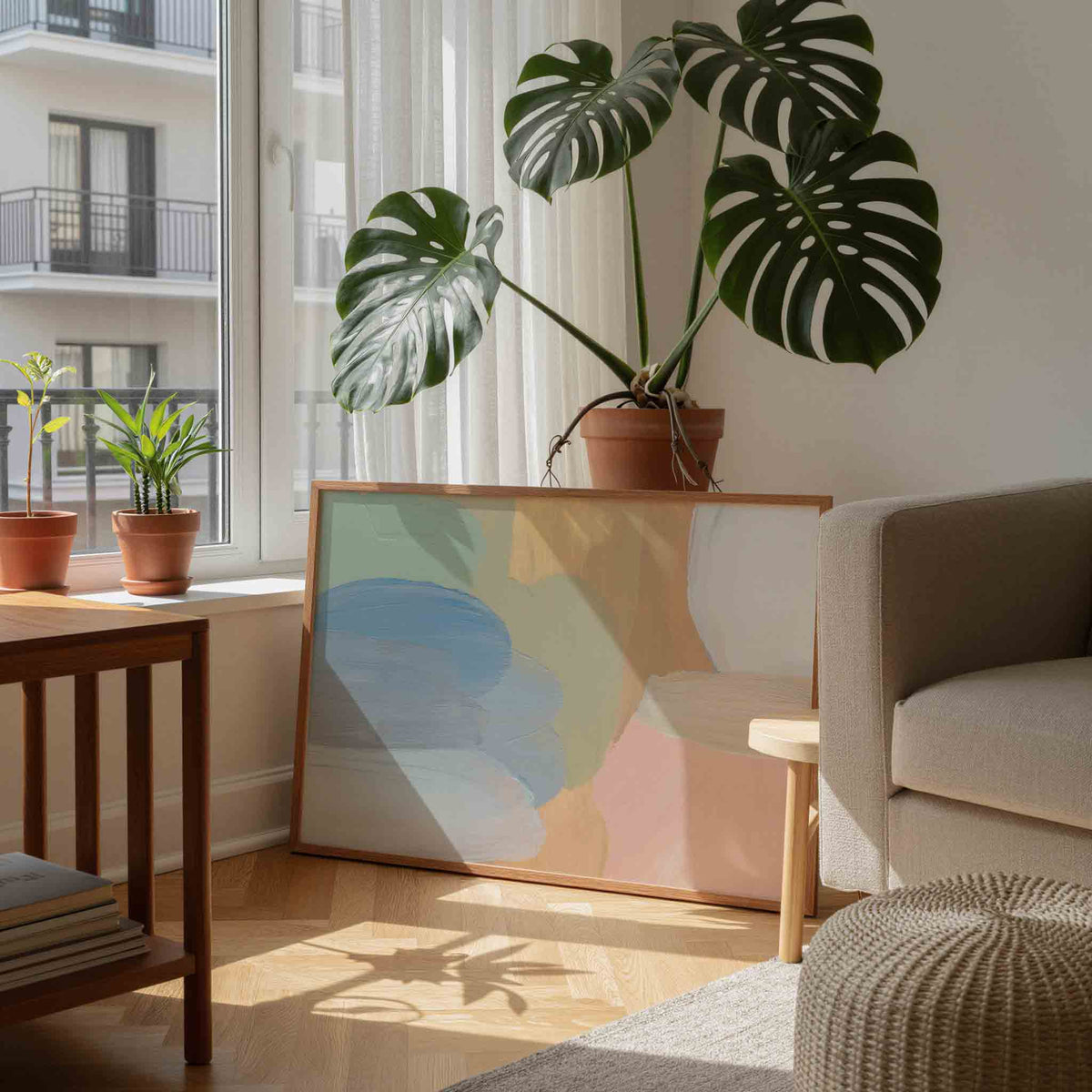 Abstracte vormen – schilderkunst als moderne landscape poster