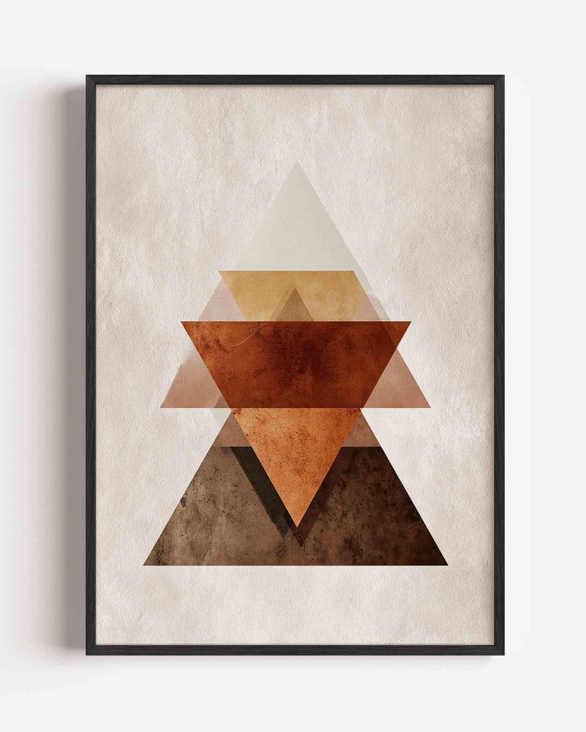 Geometrische driehoeken – abstracte portret poster als wanddecoratie
