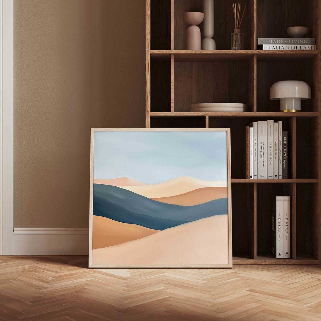 Zandduinen en lucht – vierkante design wanddecoratie van WallArtistic