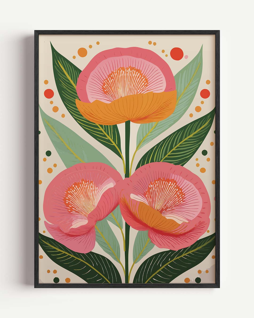 Bloemrijke Elegantie – bloemen portret poster als wanddecoratie