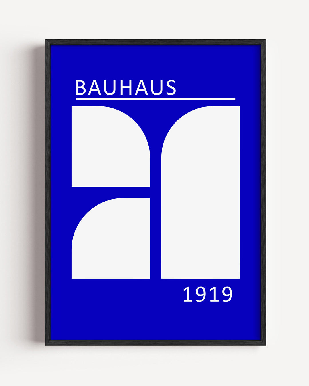 Vormen en vlakken – staande Bauhaus poster als wanddecoratie