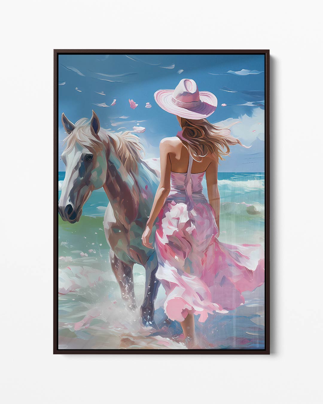 Aan de Zee met Elegantie – portret kunstwerk als wanddecoratie