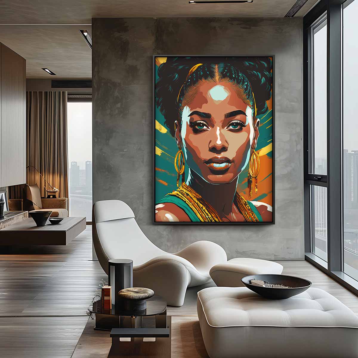Stralende Portretkunst – canvas wanddecoratie in portret formaat