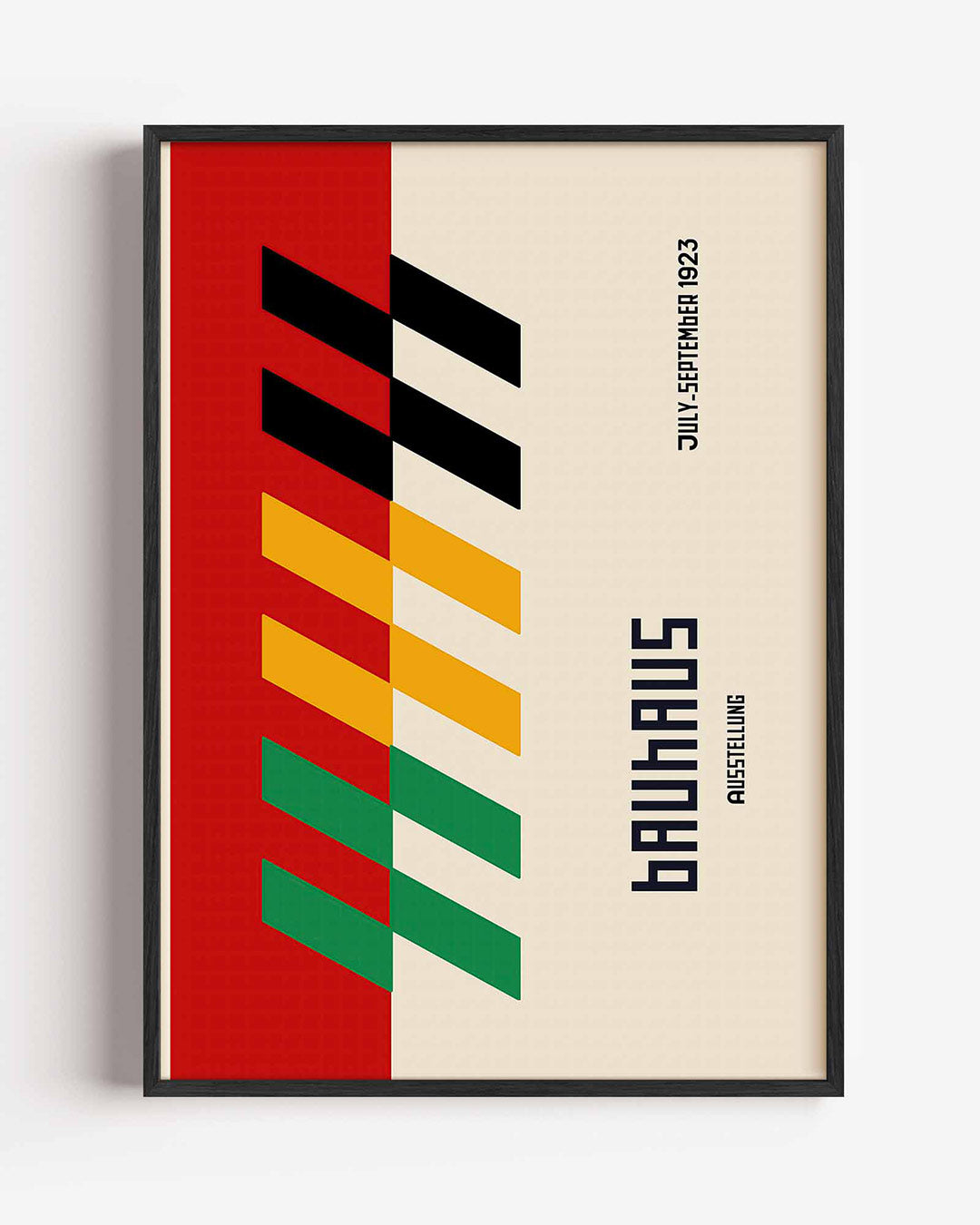 Vorm en kleur – staande Bauhaus poster als wanddecoratie