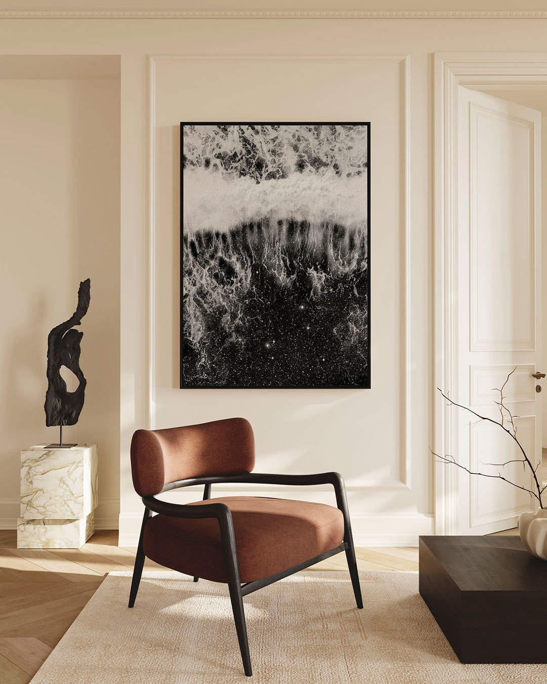 Kosmische golf – staand wanddecoratie kunstwerk