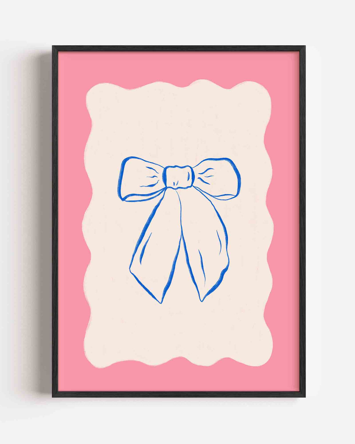 Strik op roze achtergrond – Slow Living portret poster als wanddecoratie