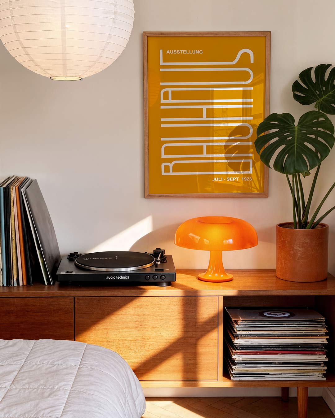 Lijnen en vlakken – geometrische Bauhaus poster in staand formaat
