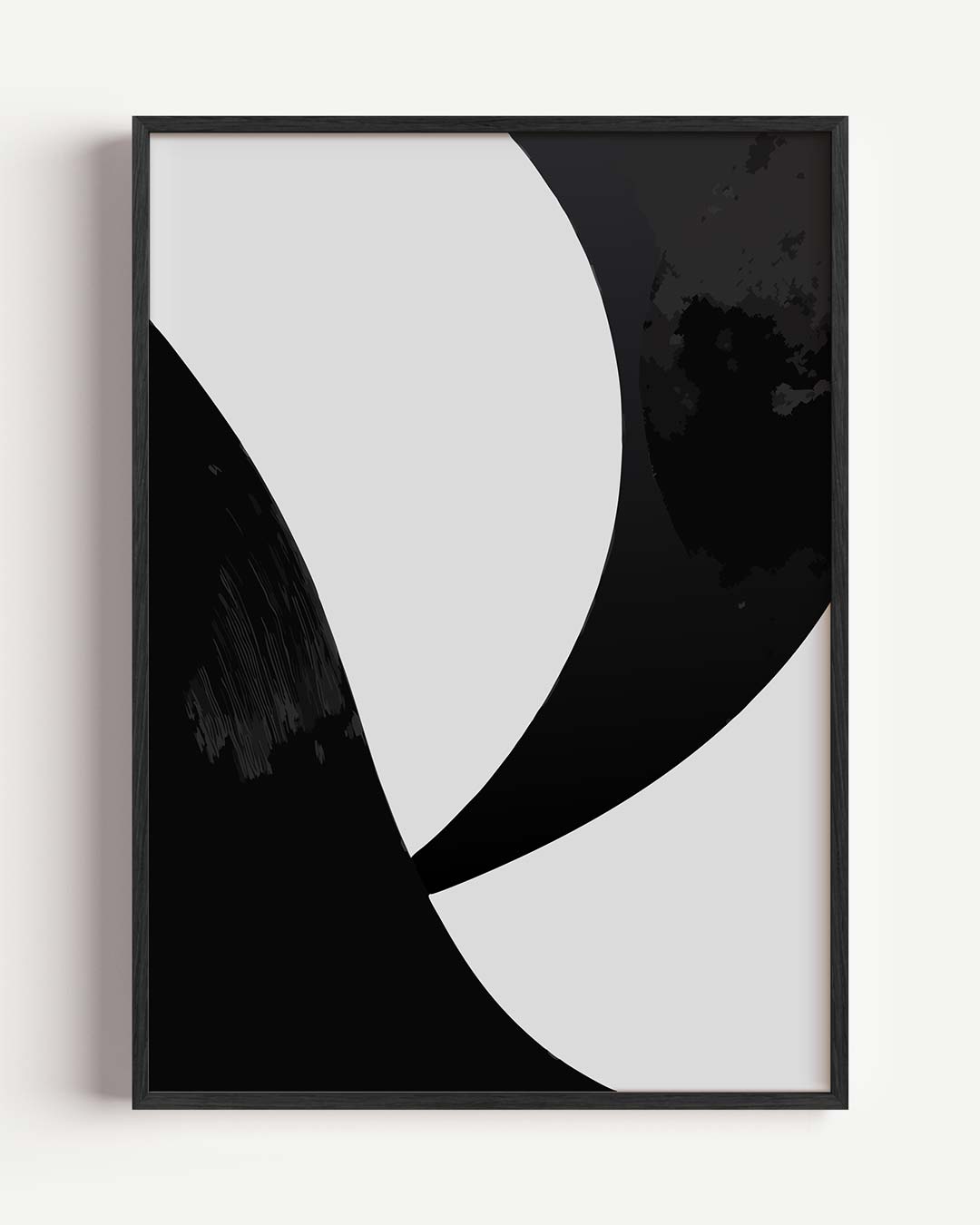Stijlvolle Zwart-Wit Abstracte Kunstposter – kleurrijke abstracte portret poster als wanddecoratie