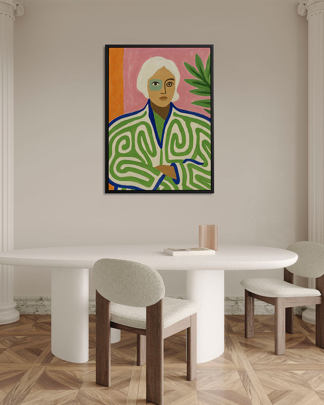 Vrolijke portret compositie – staand wanddecoratie kunstwerk