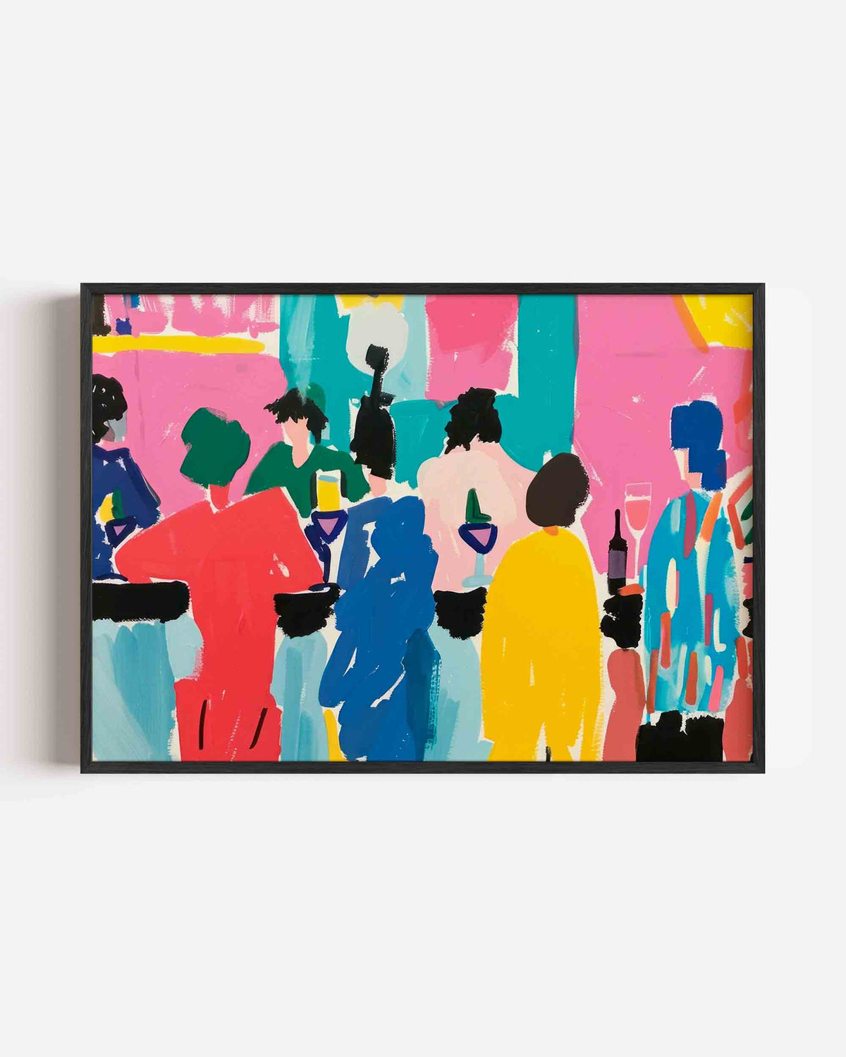 Levendige figuren – moderne landscape poster als wanddecoratie
