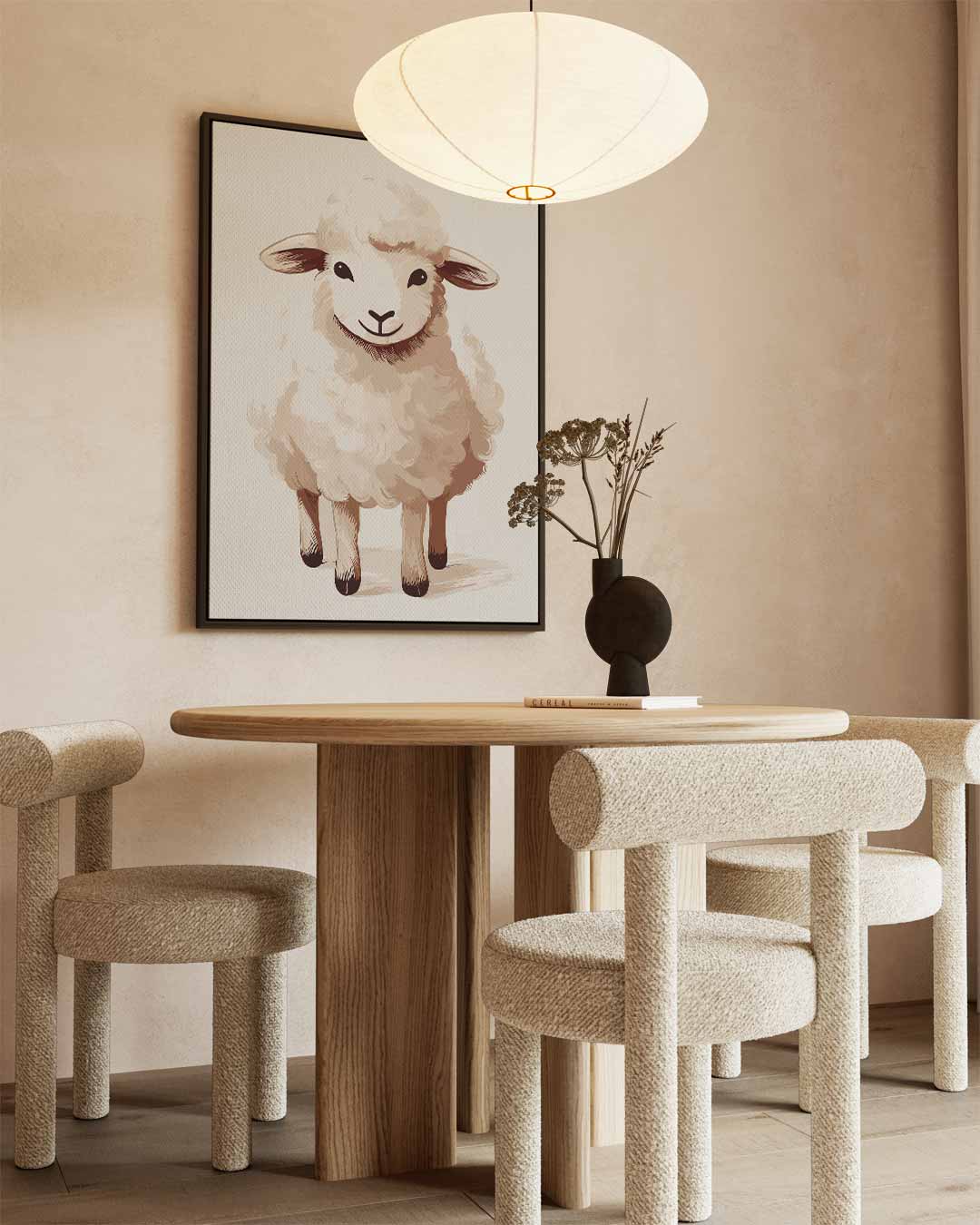 Schattig Sprookjesachtig Schaap – staand kunstwerk voor modern interieur