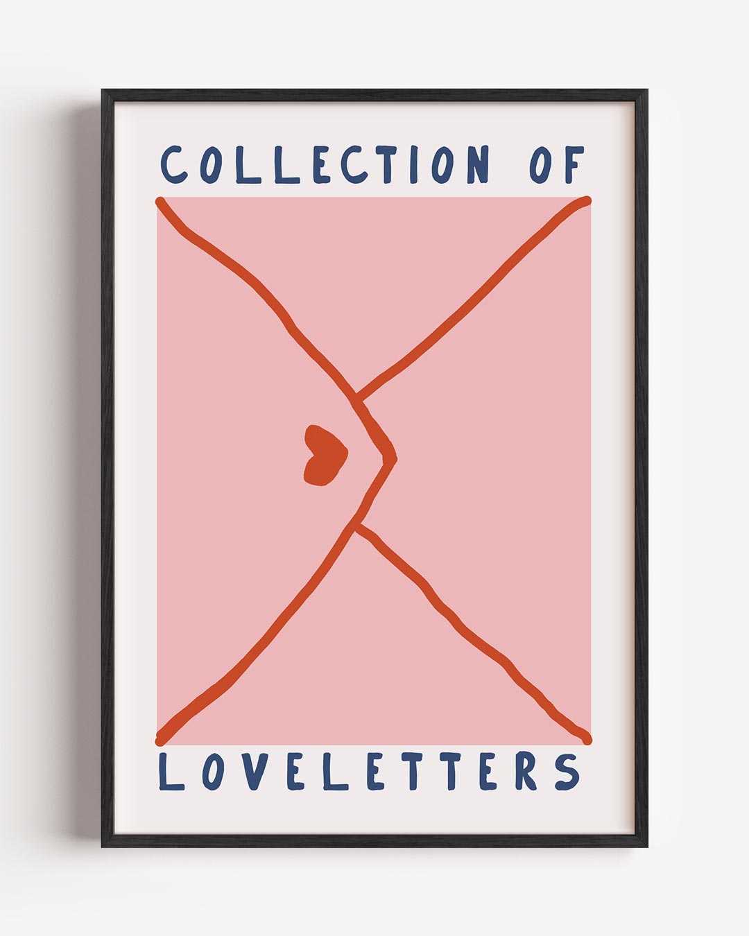 Romantische Brievenposter – liefde portret poster als wanddecoratie