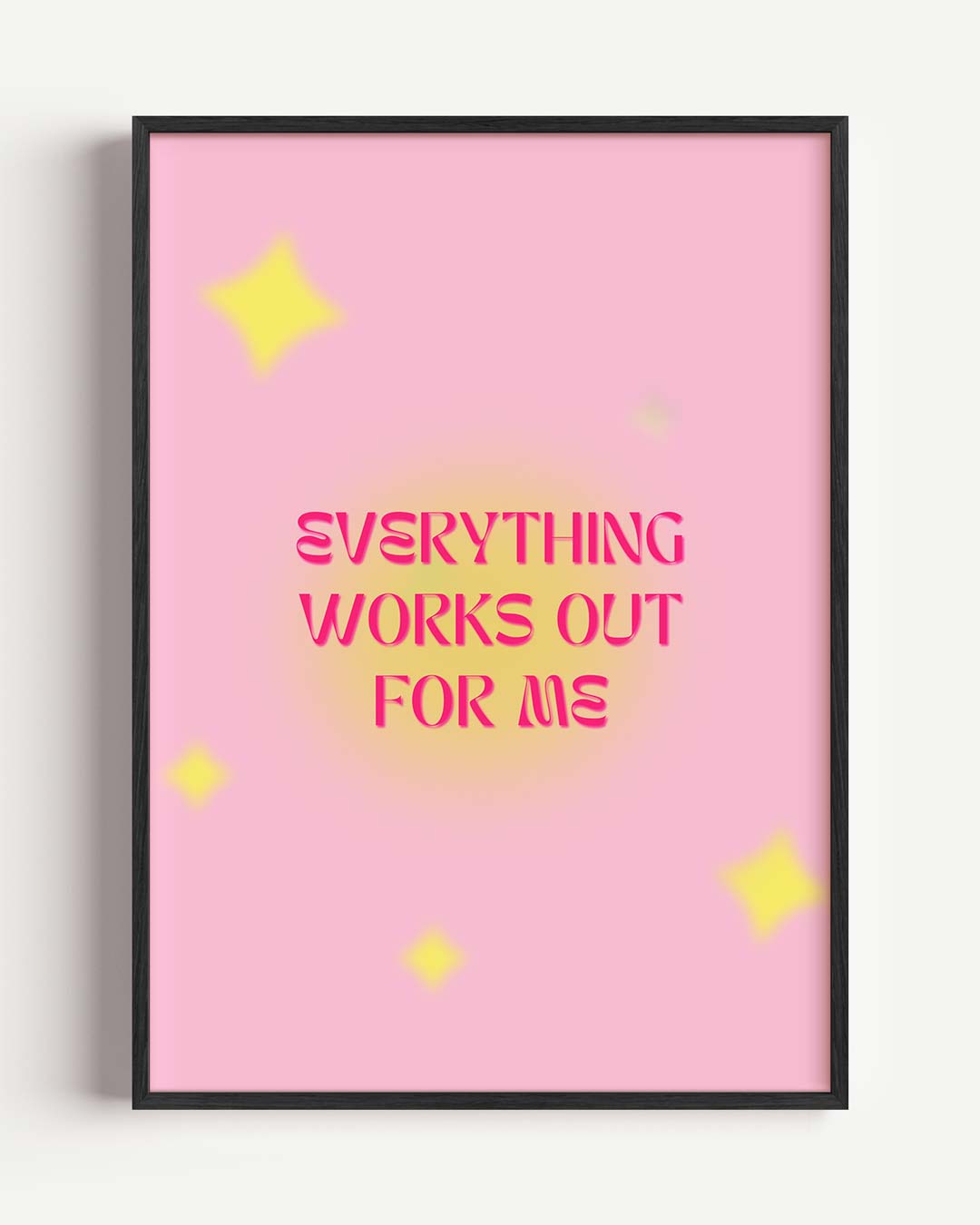 Inspirerende Roze Positiviteitsposter – mindful portret poster als wanddecoratie