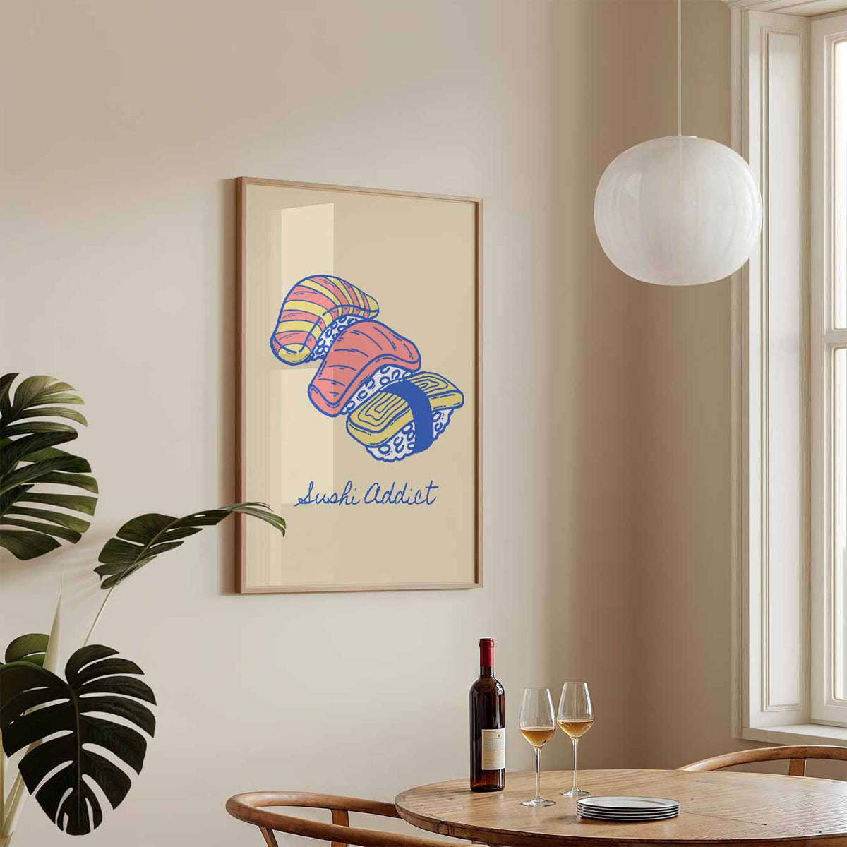 Sushi Addict Wanddecoratie – staande keuken wanddecoratie van WallArtistic