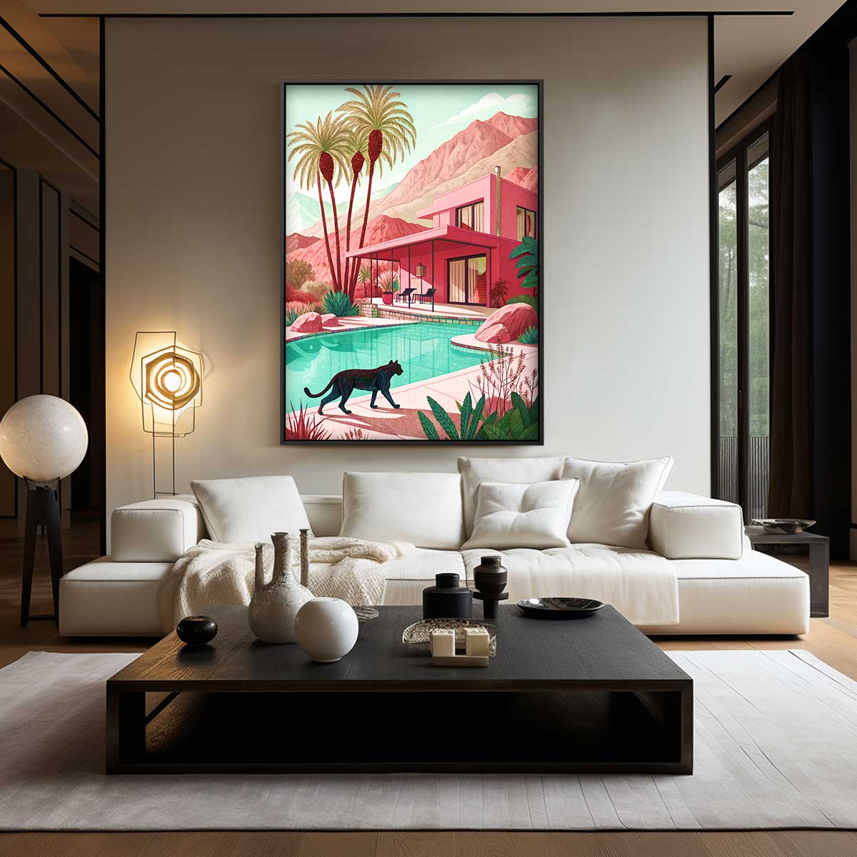 Zonnig Paradijs – staand kunstwerk voor modern interieur