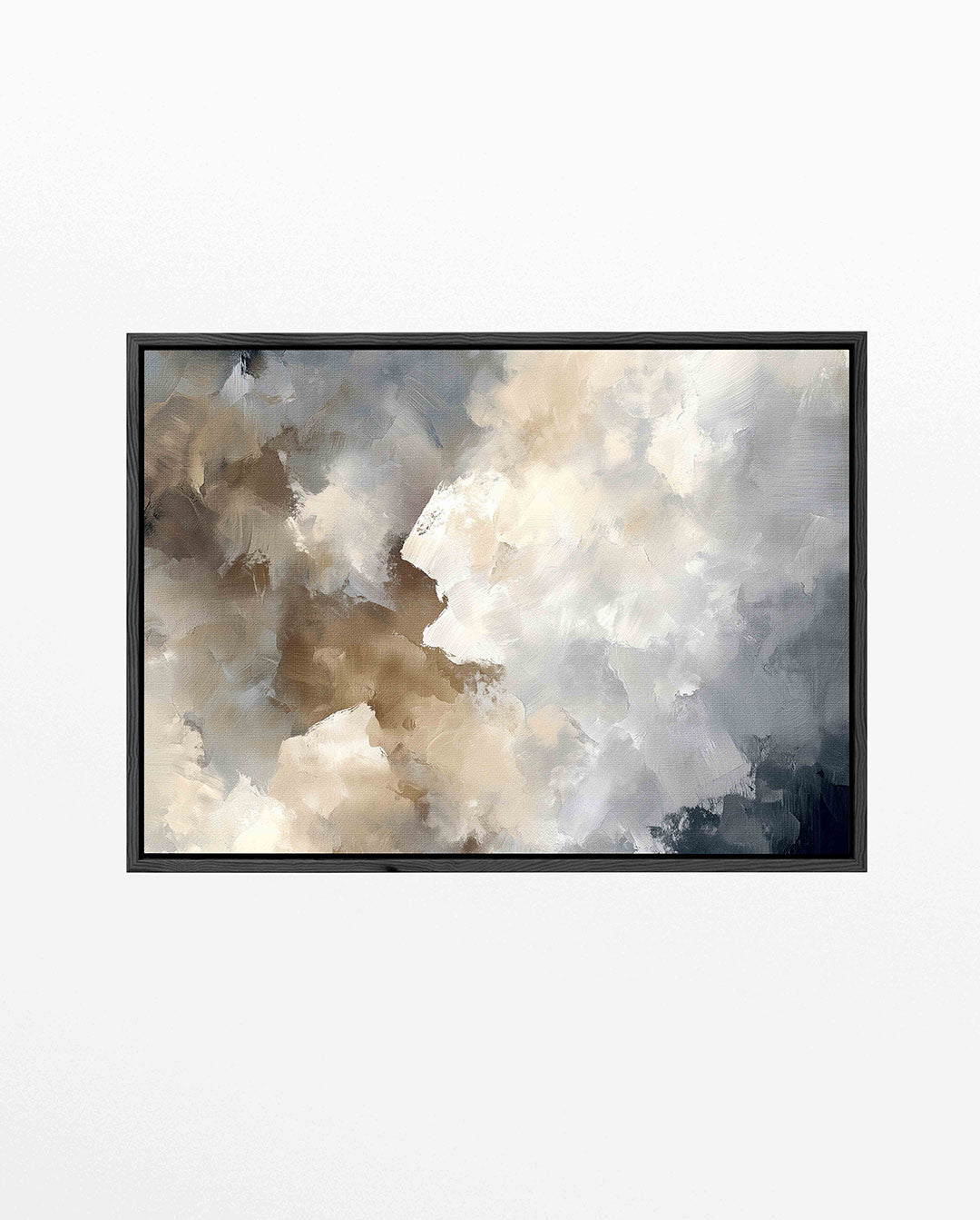 Zachte kleuren compositie – liggend abstract kunstwerk