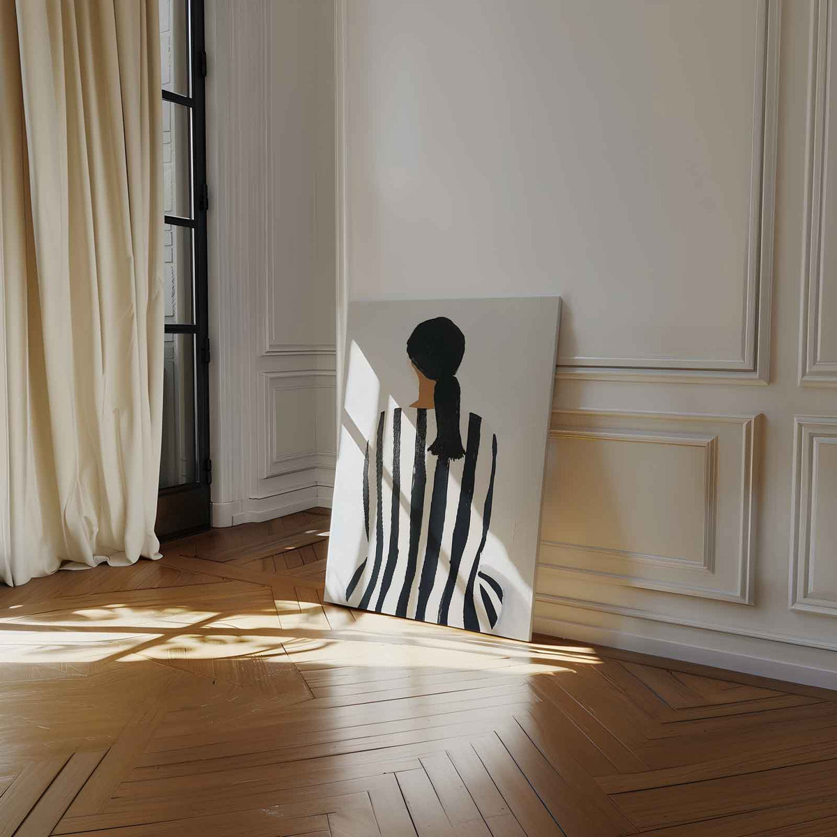 Strepen en Stille – dibond kunstwerk als wanddecoratie