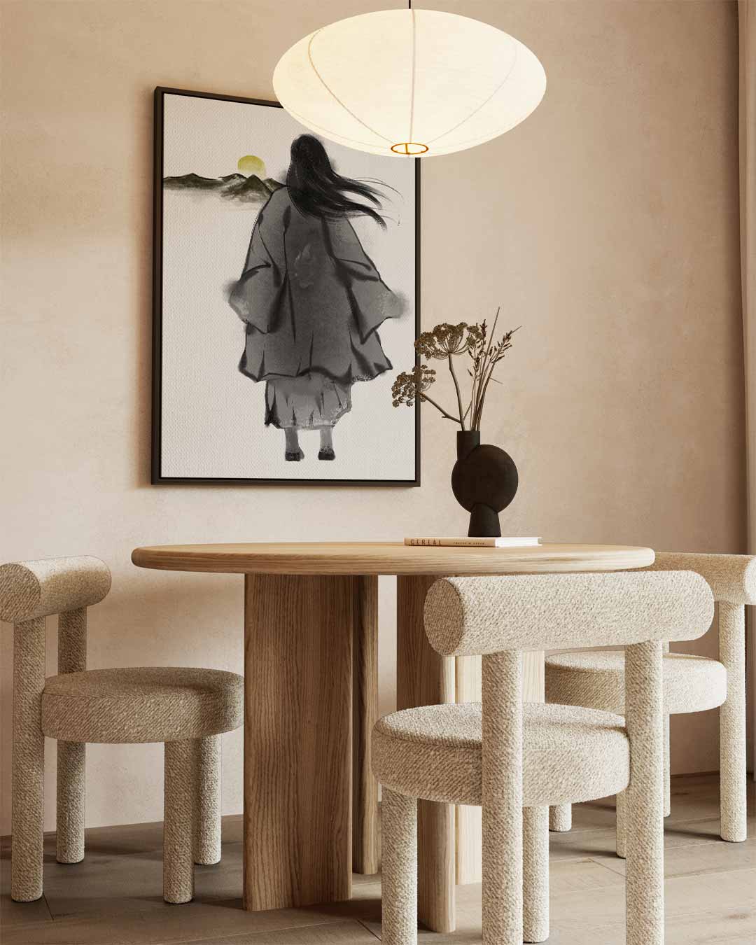 Dageraad in de Bergen – staand kunstwerk voor modern interieur