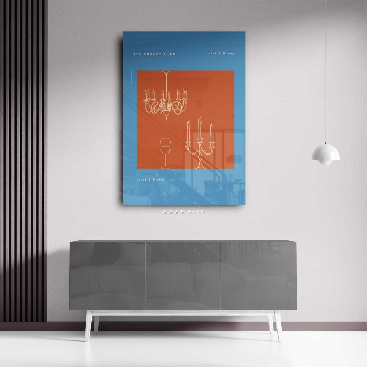 The Sunday Club Wanddecoratie – staand kunstwerk voor modern interieur