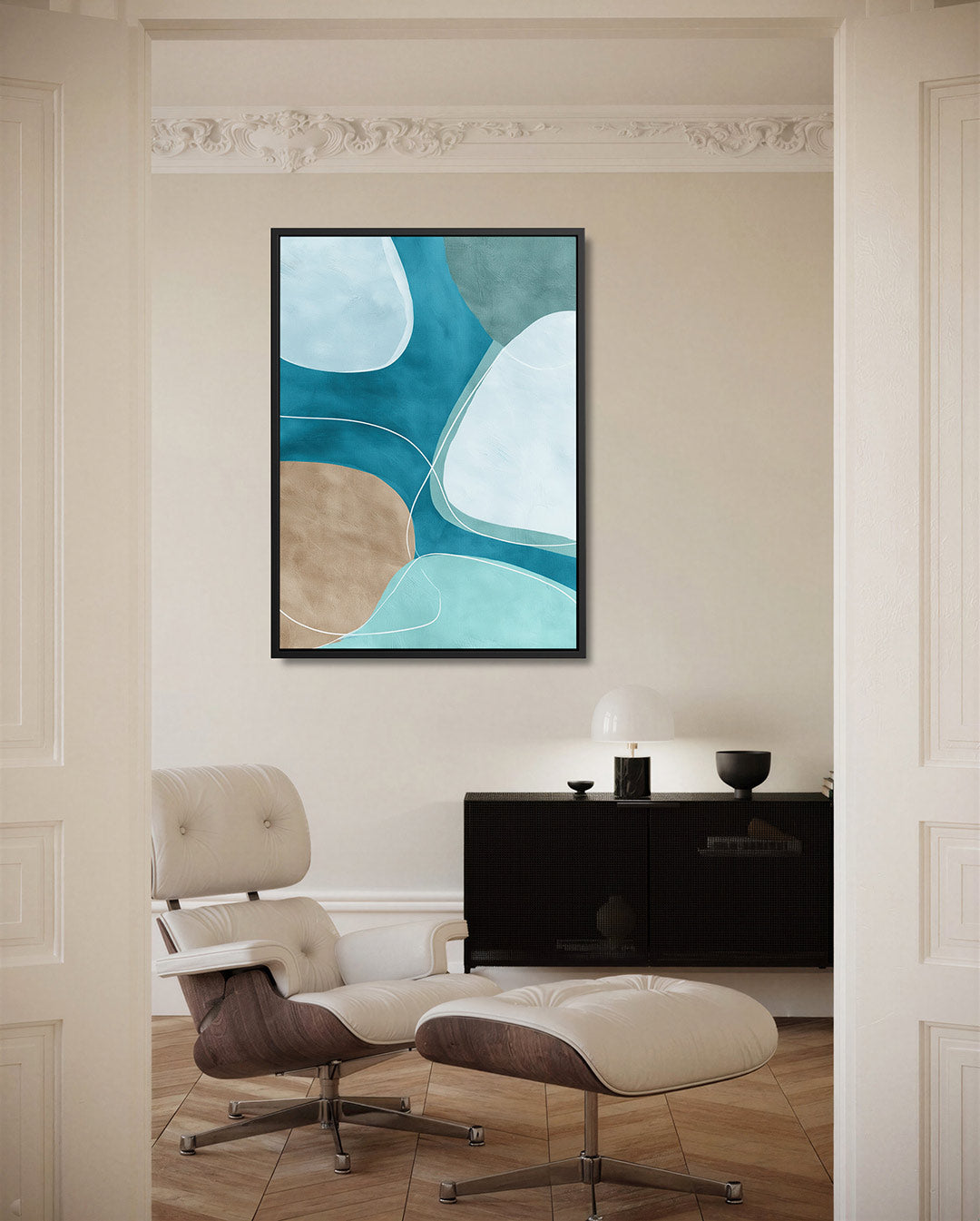 Organische vormen compositie – staand wanddecoratie kunstwerk
