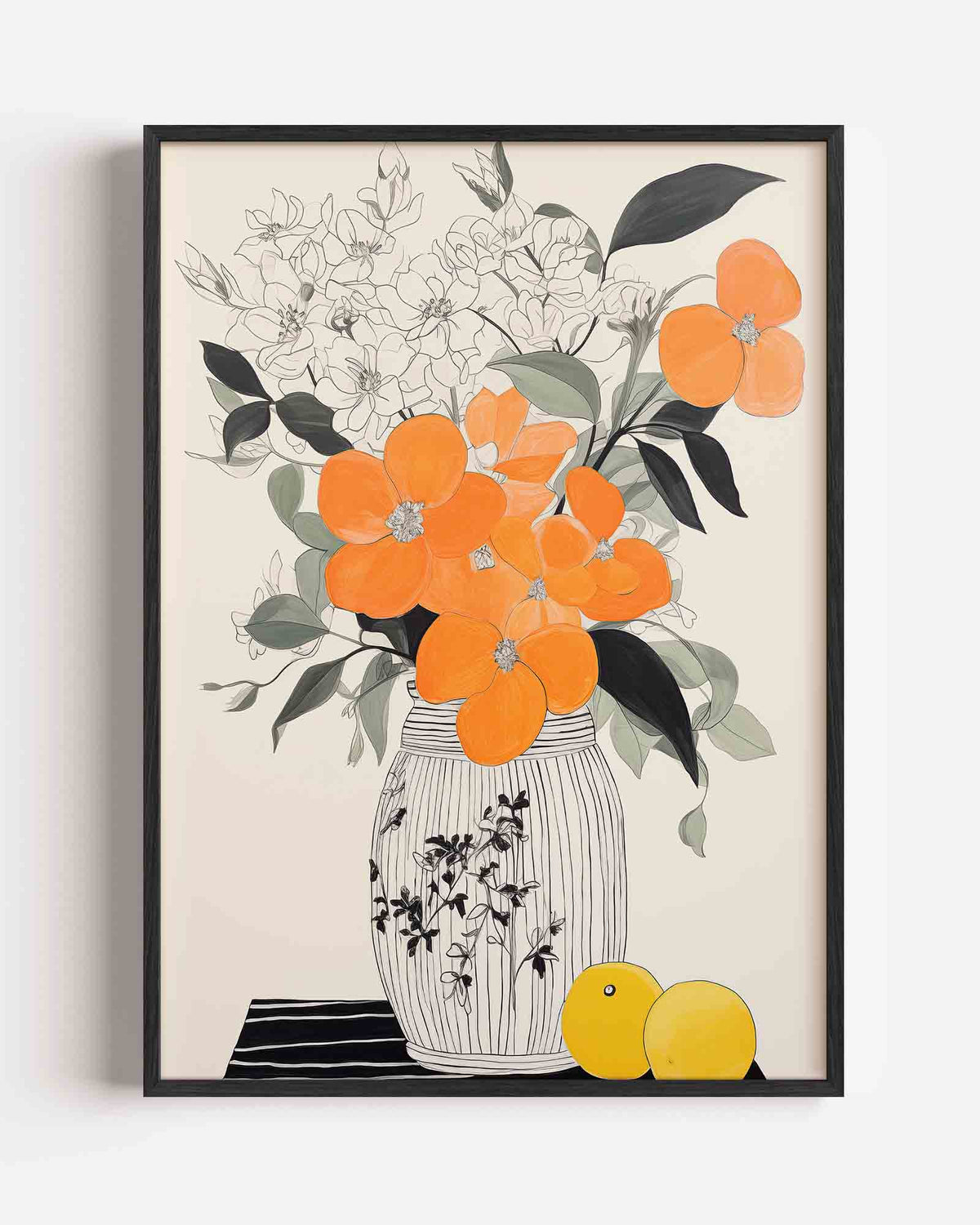 Bloemen in vaas – bloemen portret poster als wanddecoratie