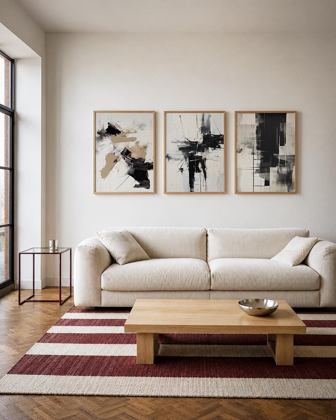 Dynamische kleurvlakken driedelige posterset – deze driedelige postercombinatie toont een speelse mix van