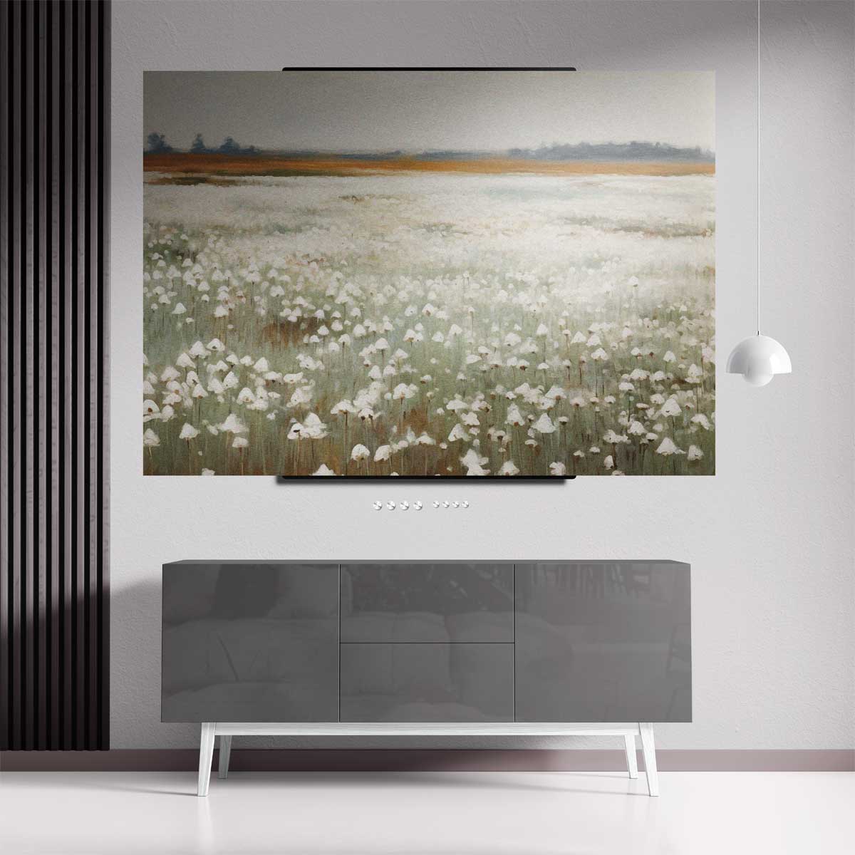 Eindeloze Bloemenweide – staande wandkunst voor woonkamer of interieur