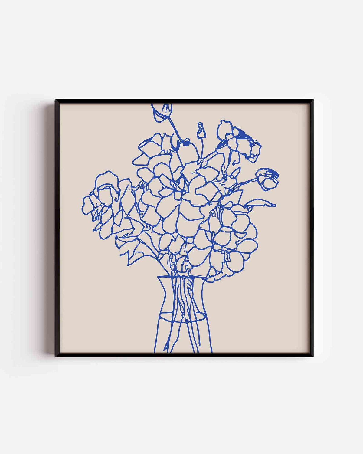 Bloemen in vaas – keuken vierkante poster als wanddecoratie