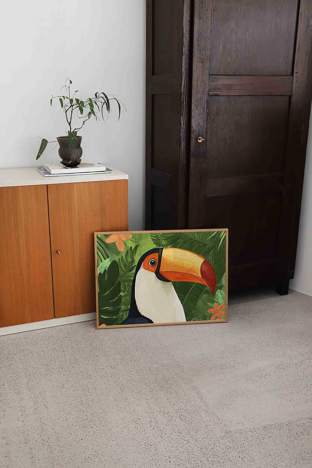 Tropische toekan – dierenillustratie als landscape poster