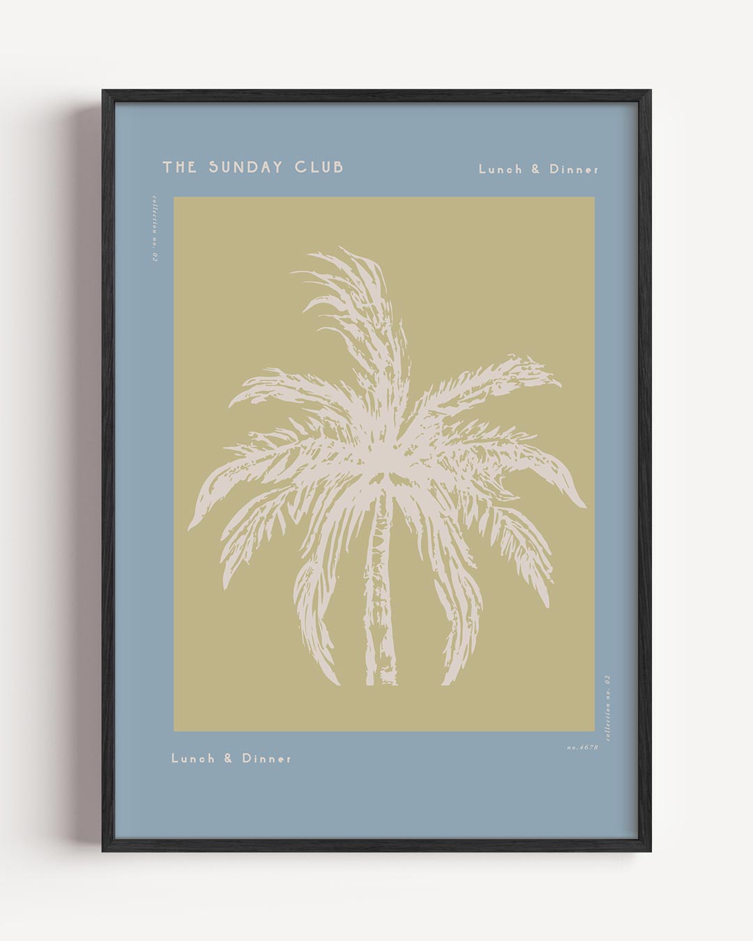 Tropische Palmboom – College Club portret poster als wanddecoratie
