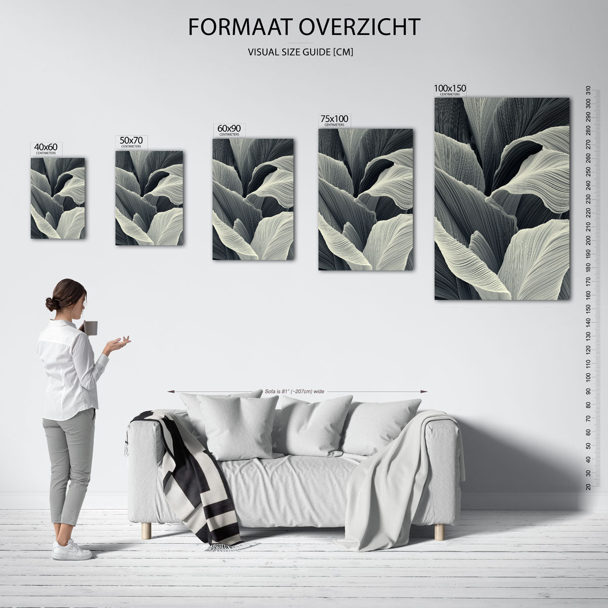 Organische vormen – staande wanddecoratie van WallArtistic