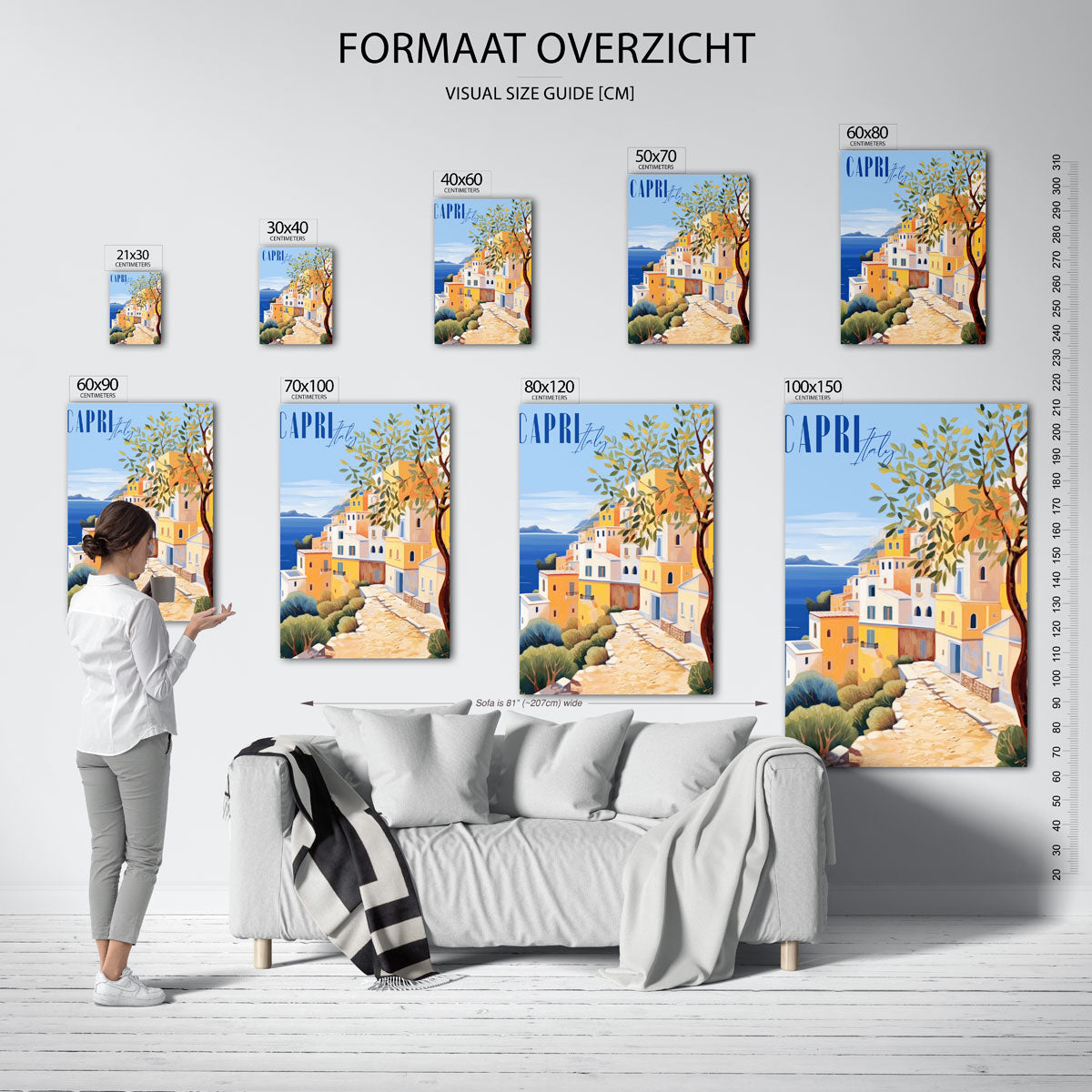 Capri italy – staande muurposter voor keuken of eethoek