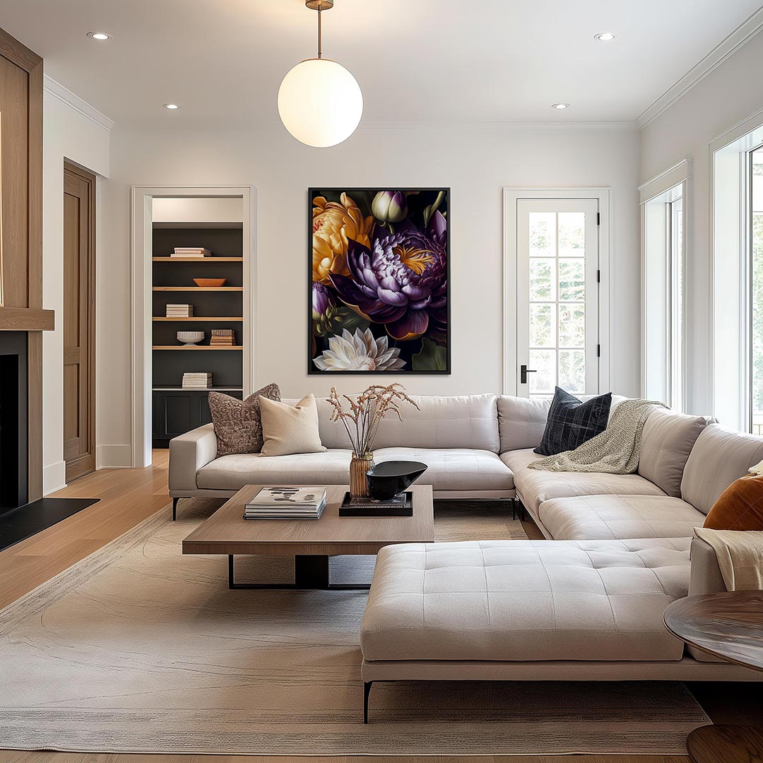 Bloemrijke harmonie – decoratief kunstwerk voor aan de muur