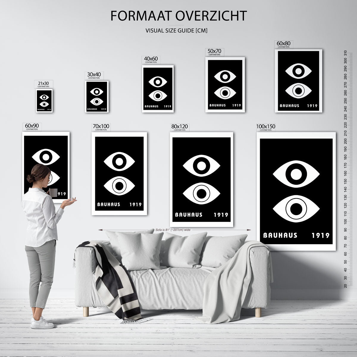  – geometrische poster in Bauhaus-stijl van WallArtistic