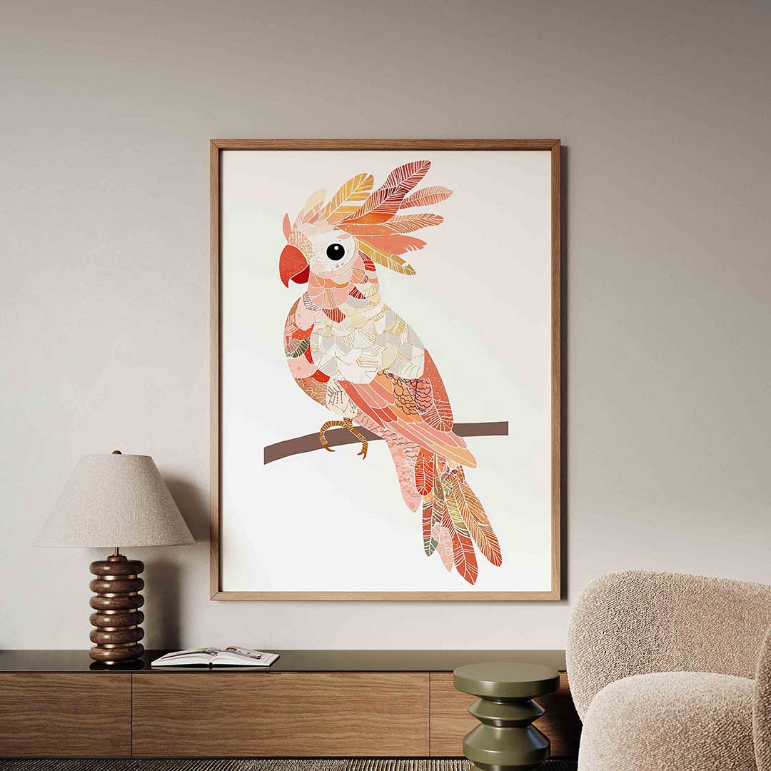 Gekleurde papegaai – dieren poster in staand formaat