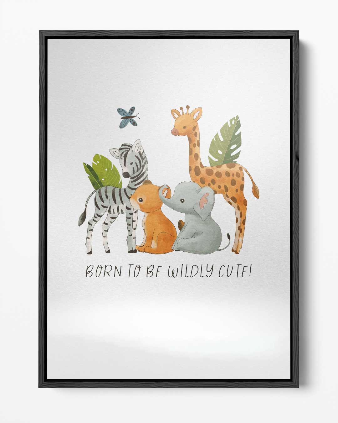 Schattige Jungle Vriendjes Poster – portret kunstwerk als wanddecoratie