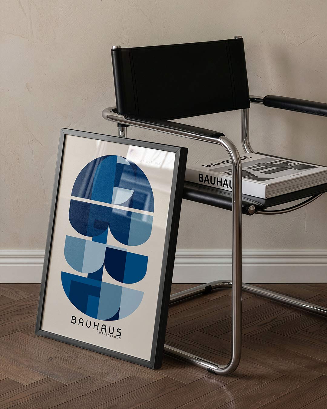 Vorm en balans – staande Bauhaus poster voor aan de muur