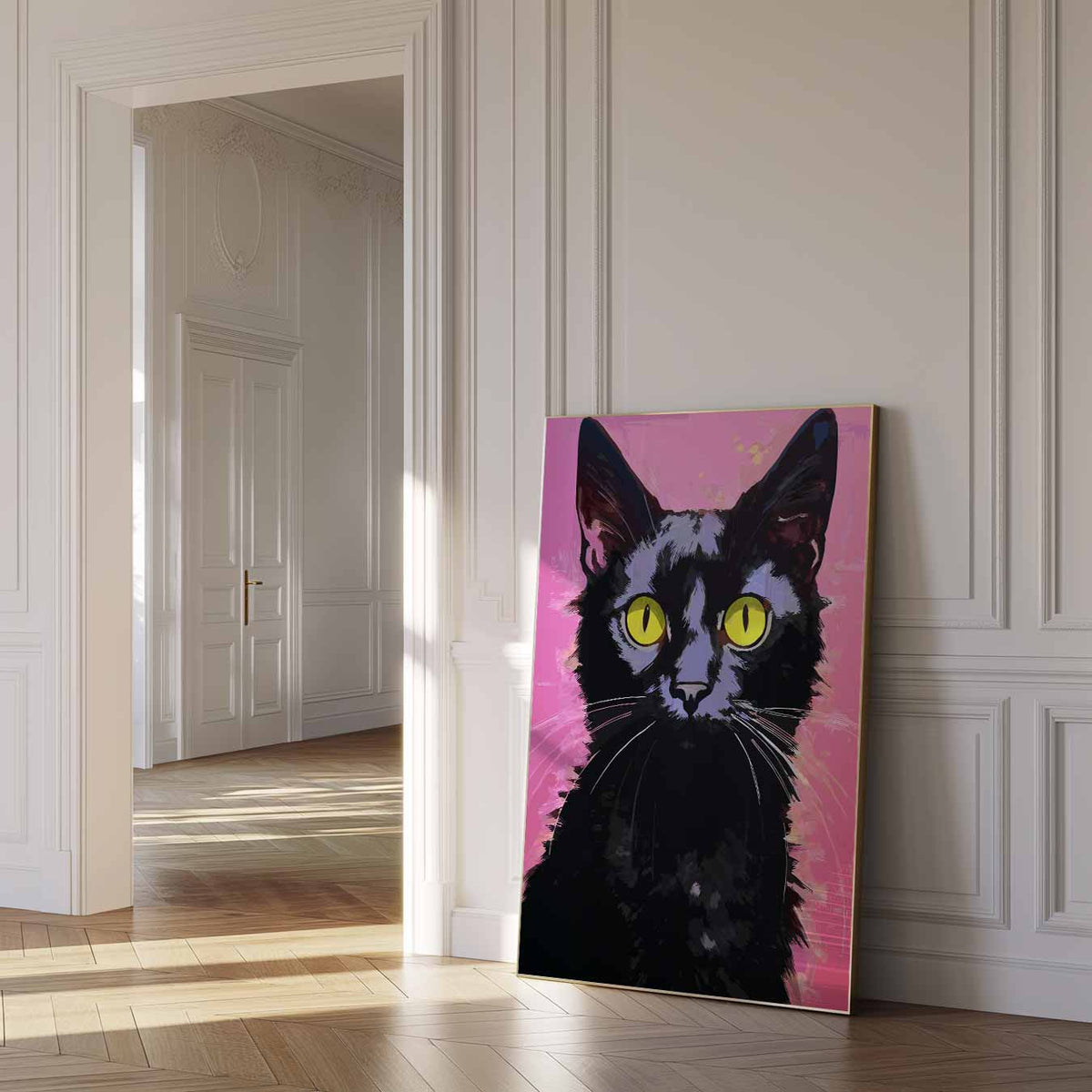 Stijlvolle Kattenposter – zomer poster als frisse staande wanddecoratie