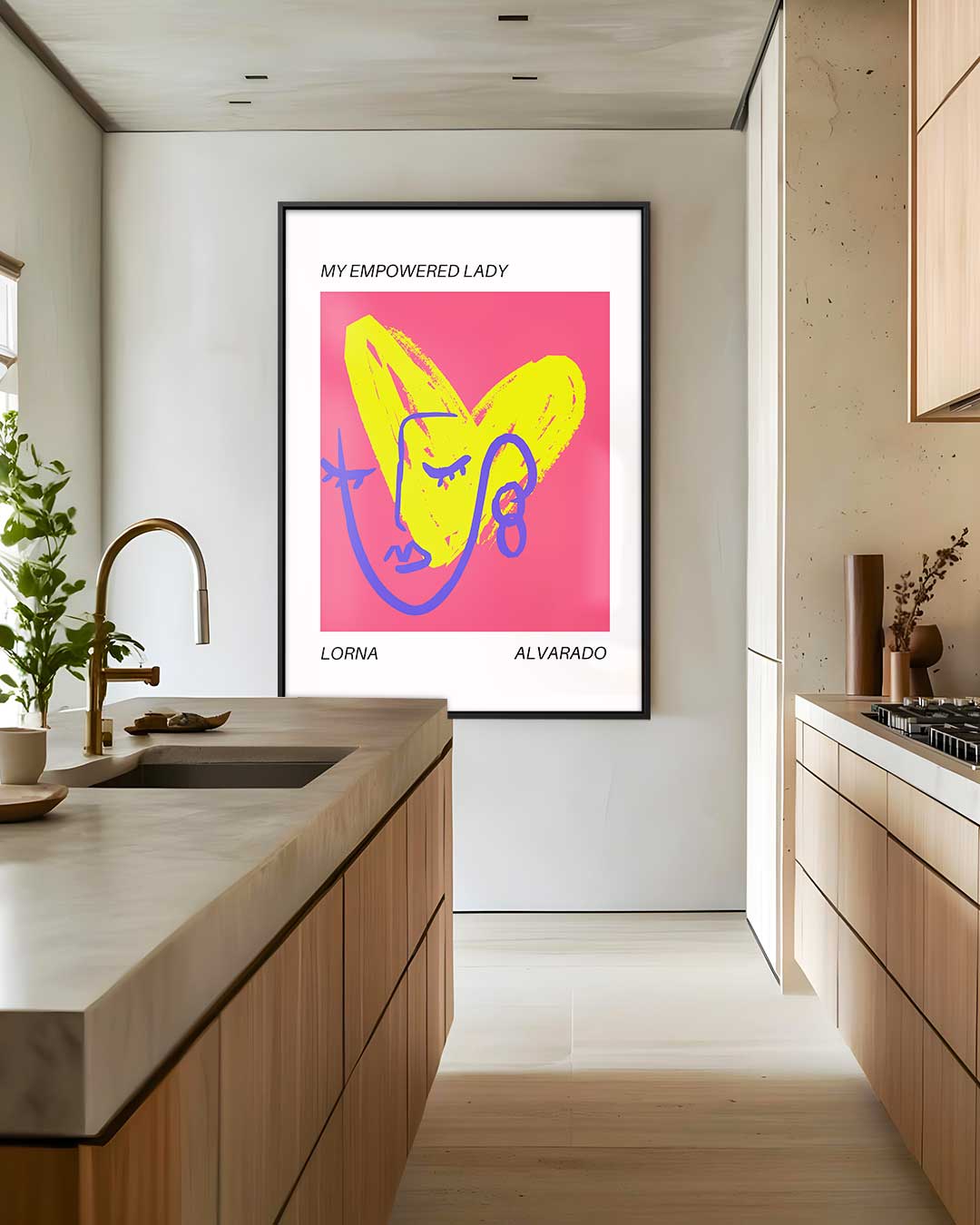 My Empowered Lady – modern portret kunstwerk van WallArtistic