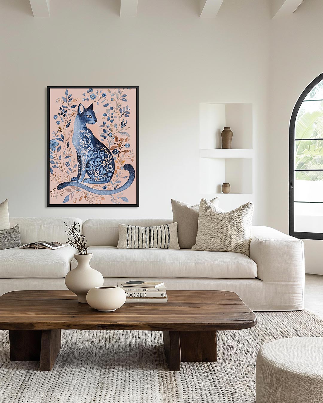 Fantasierijke kat – staand wanddecoratie kunstwerk