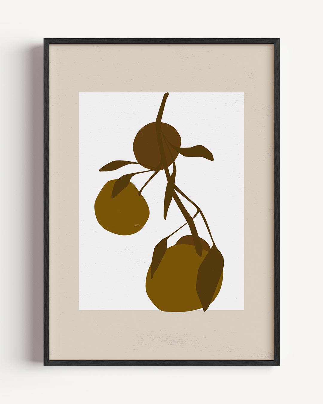 Stijlvolle Botanische Poster Met Citrus Illustratie – bloemen portret poster als wanddecoratie