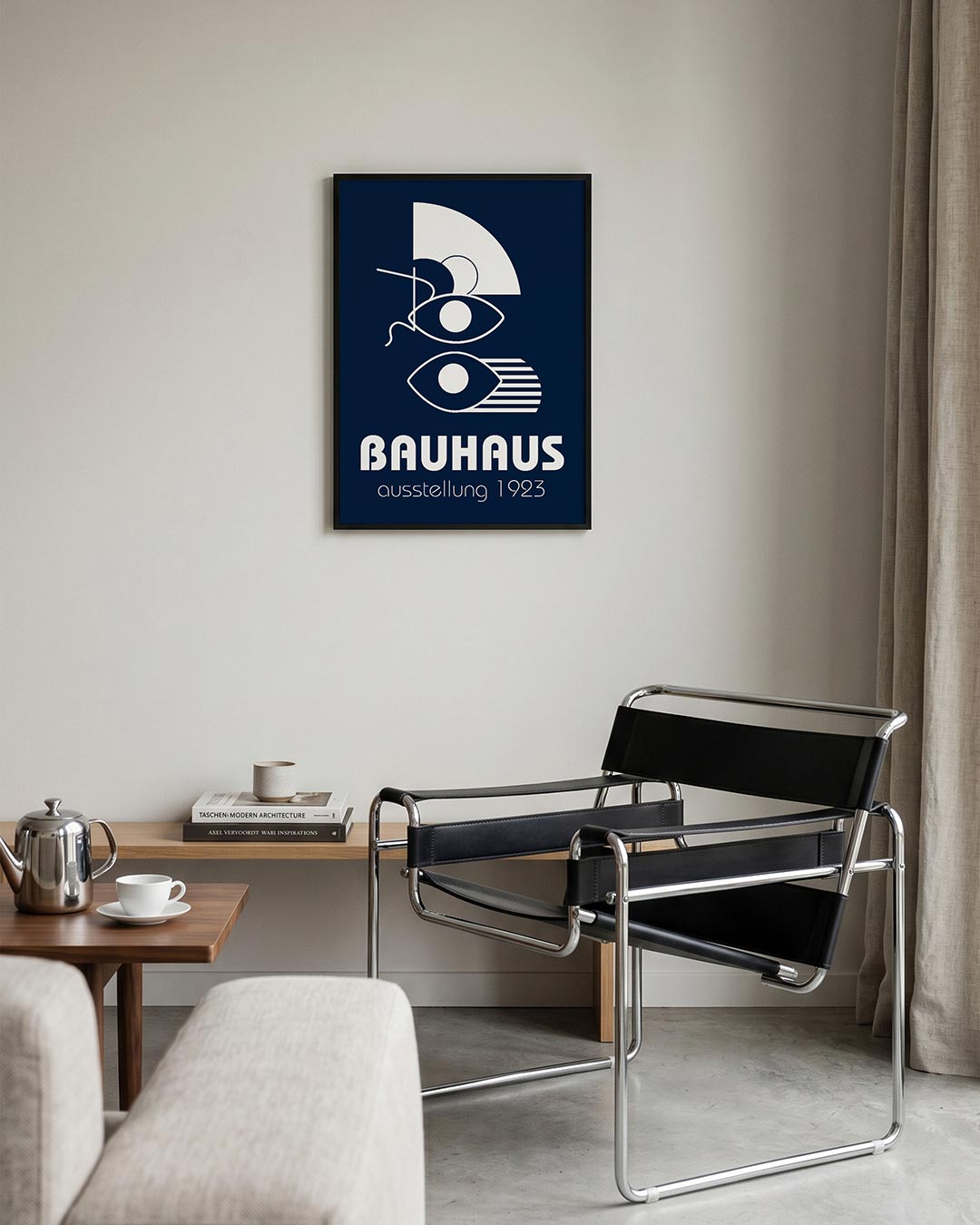 Vormen en lijnen – geometrische Bauhaus poster in staand formaat