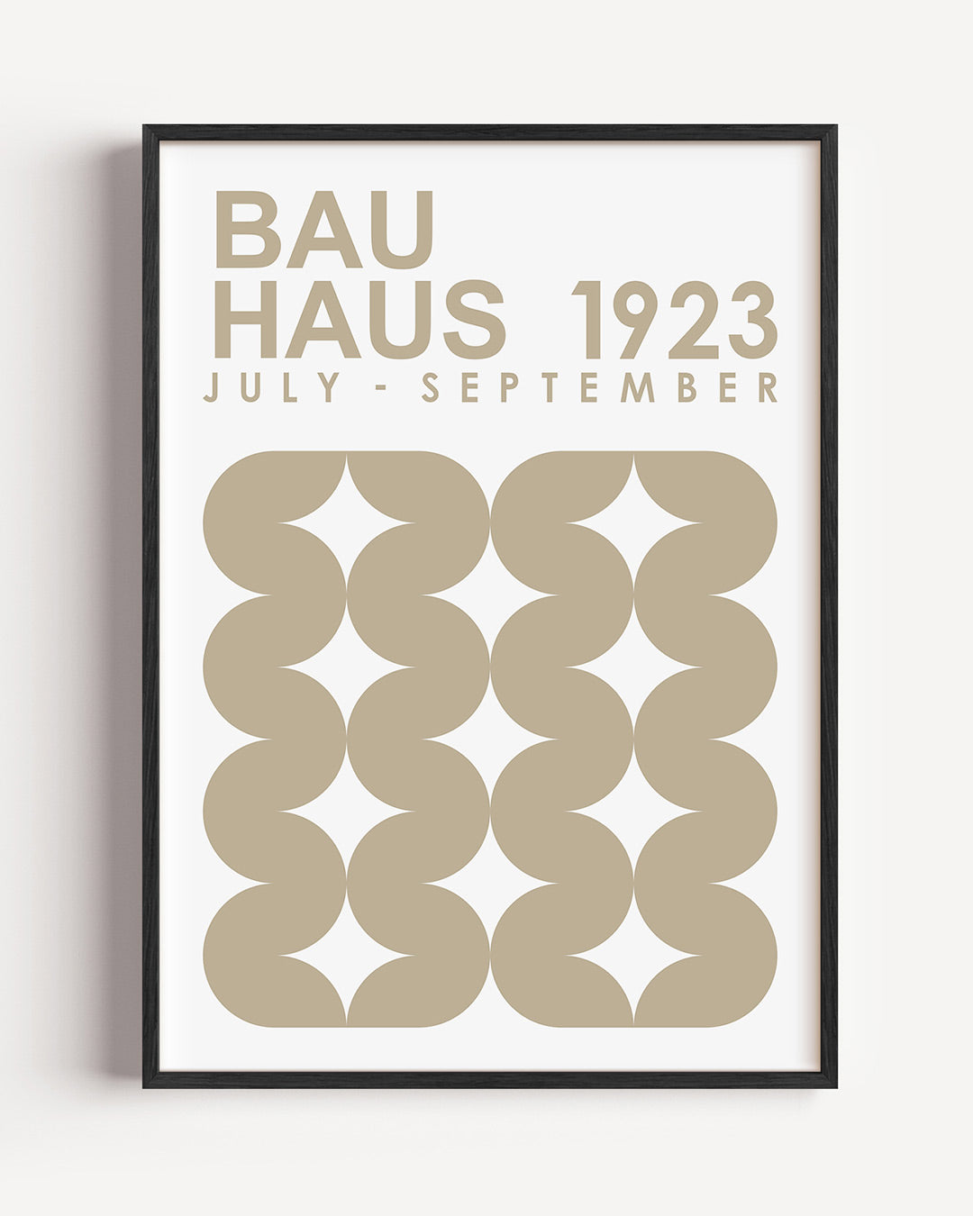 Vormritme en lijnen – staande Bauhaus poster als wanddecoratie