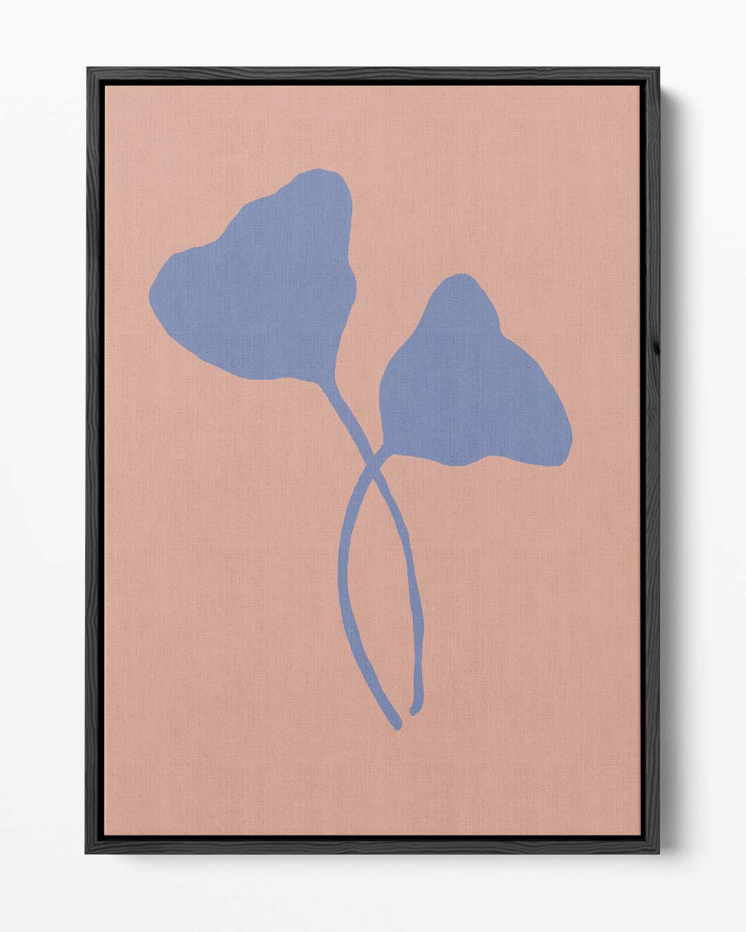 Abstracte Blauwe Blaadjes – portret kunstwerk als wanddecoratie