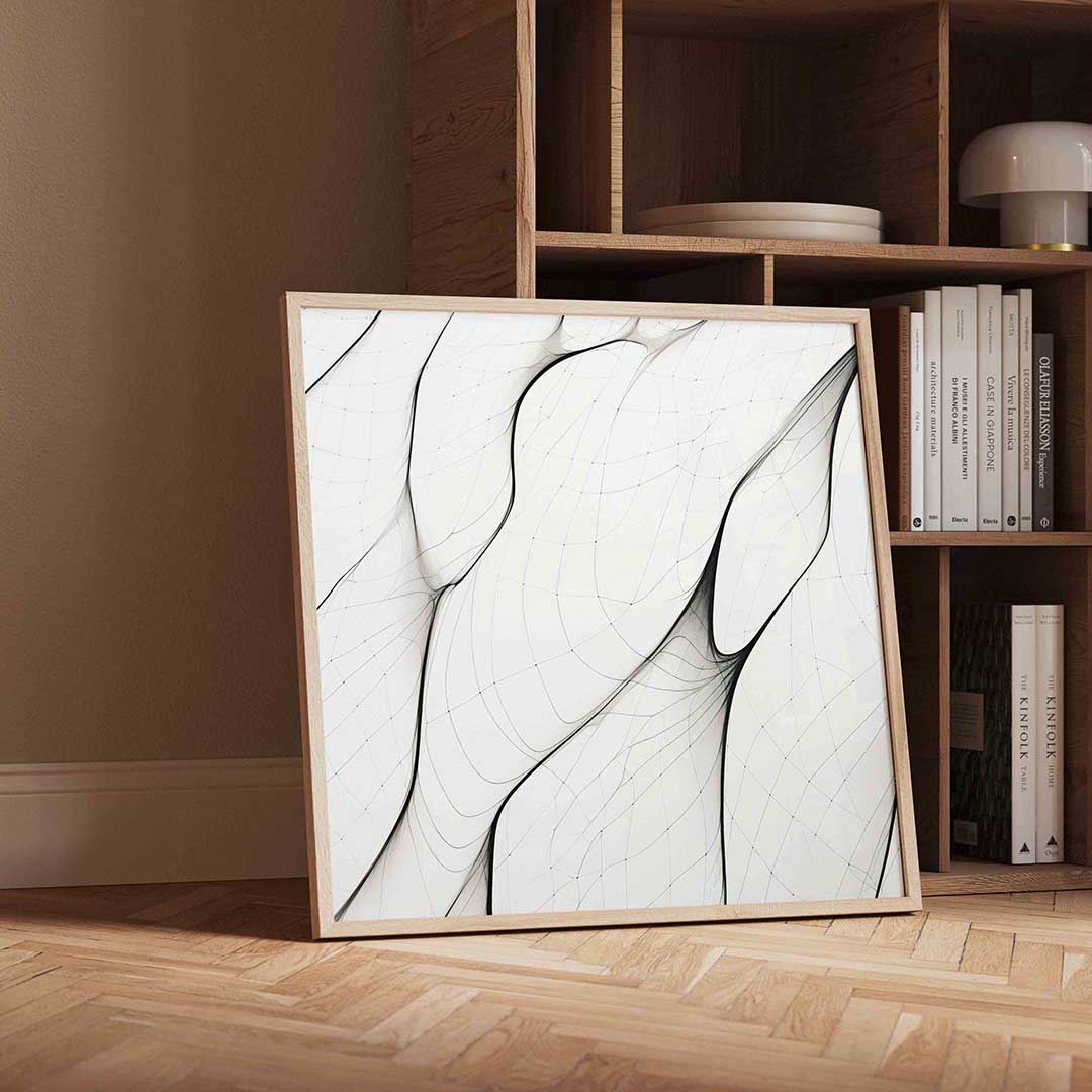 Abstracte lijnen – moderne wandkunst met kleur en vormen als poster