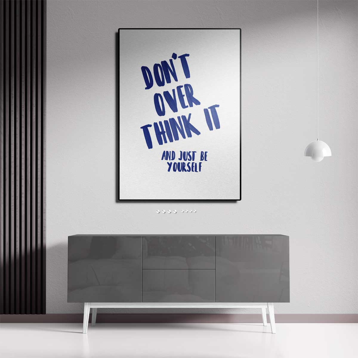Simpelweg Jezelf Zijn Poster – kunstwerk met zwarte baklijst