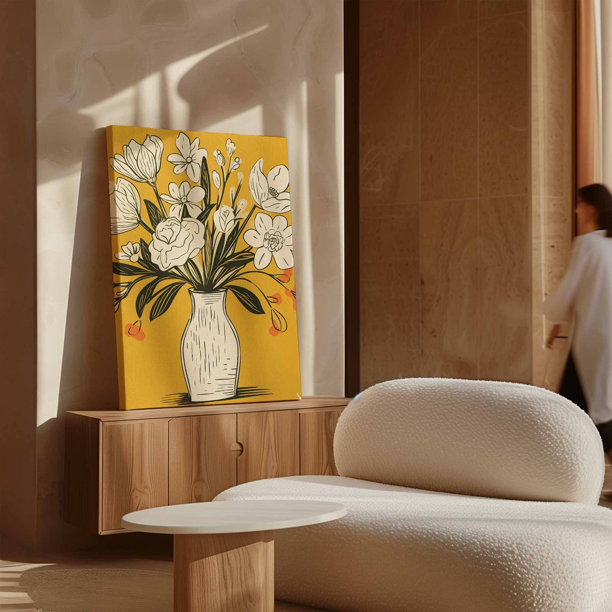 Tijdloze Bloemenvazen Illustratie – portret kunstwerk als wanddecoratie, afbeelding 16