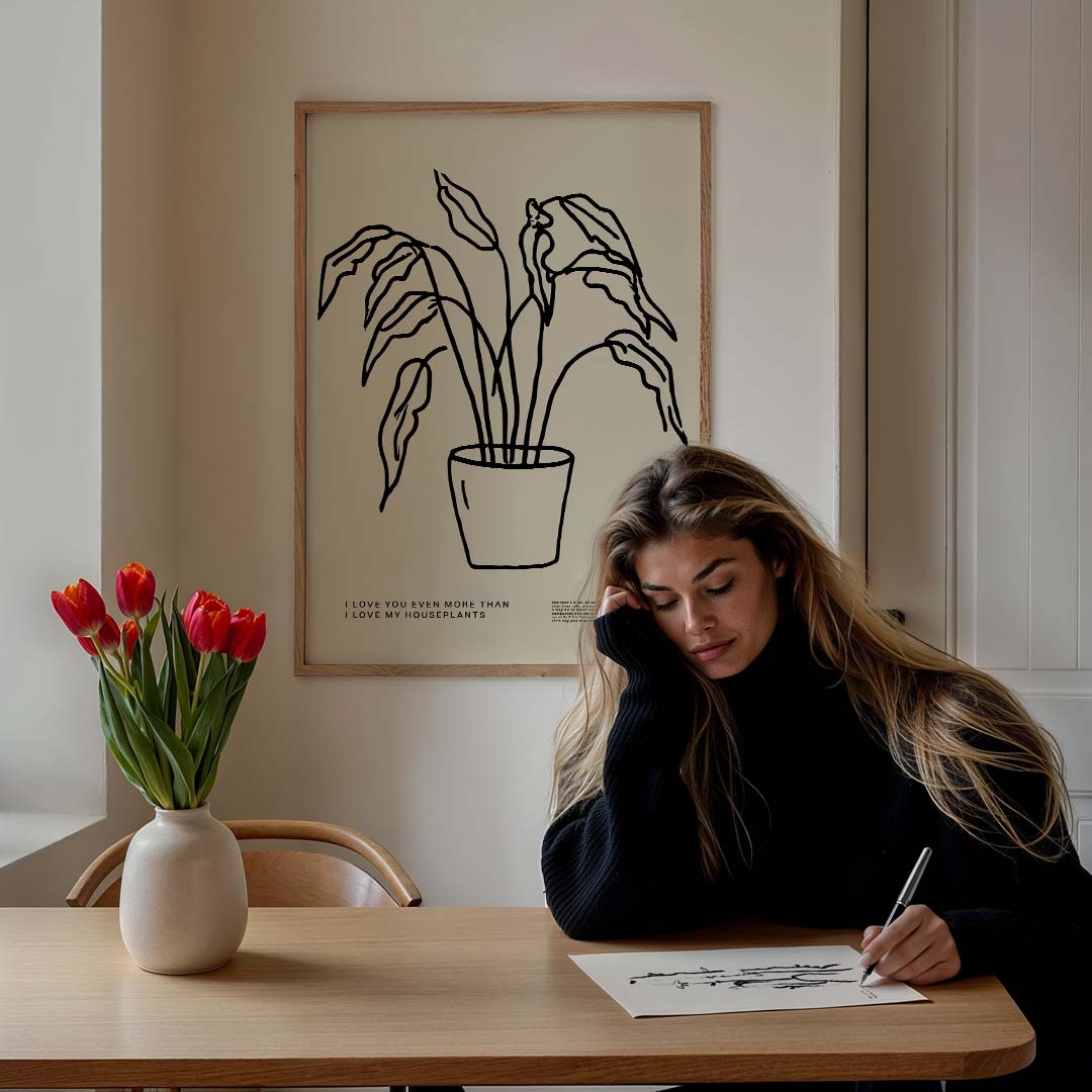 Minimalistische Plantenposter – culinaire wandkunst als portret poster